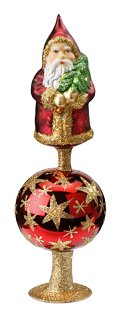 St Nikolaus' Tannenbaum<br>22cm Inge-glas Finial